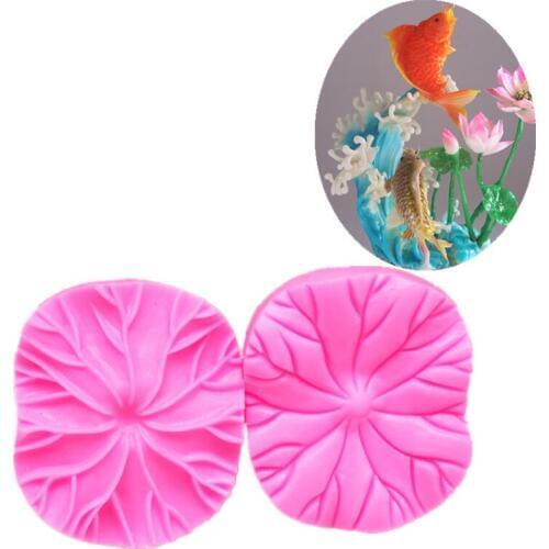2pcs/set Lotus Leaf Leaves Chocolate Cake Decorating Tools DIY Baking Fondant Silicone Mold A036
