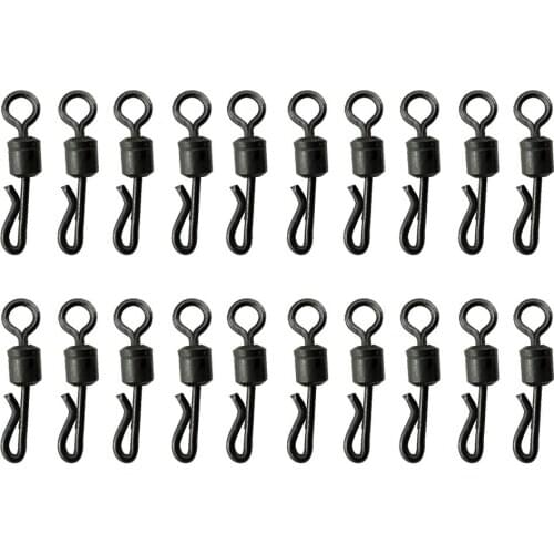 20pcs/Set Carp Fishing Accessories Lead Clip Quick Swivel Tail Anti TANGLE Sleeve for Carp Rigs Fishing Tackled Accessories