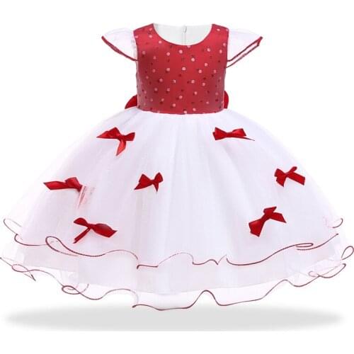 2020 Baby Girl Summer Clothes Christening Dresses For Girls Clothing Kids 1st Birthday Party Wedding Princess Dress 2 5 3 Months