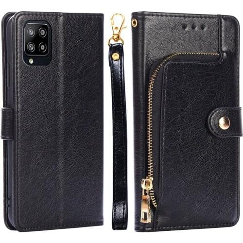 Case for Samsung Galaxy A42 5G Wallet Zippper Coque Case for Samsung A42 6.6inch Leather Flip Cover Card Slot Pouch Case A42 5G