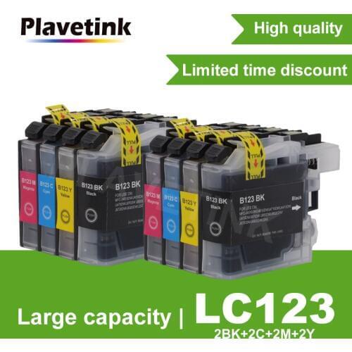 Plavetink LC121 LC 123 LC123 Ink Cartridge Compatible For Brother DCP-J552DW DCP-J752DW MFC-J470DW MFC-J650DW Inkjet Printer