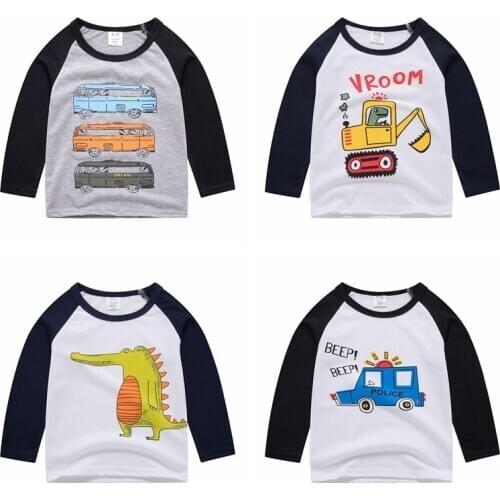 Baby Shark Clothes Children Roupa Menino Boys Cotton Long Sleeve T-shirt Girls Cute Tops Kids Cartoon Tee For 1-5 Years Old