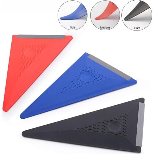 EHDIS 3pcs Window Film Tint Car Tools Glass Vinyl Decal Wrapping Silicon Rubber Scraper Windscreen Foil Sticker Remover Squeegee