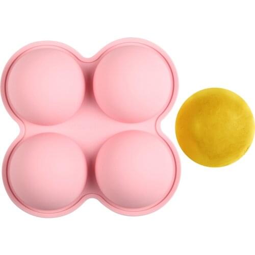 4 holes Chocolate Sphere Mold Half Ball Mold Hemisphere Shape Silicone Chocolate Cake Mousse Dessert Baking Pastry Bakeware