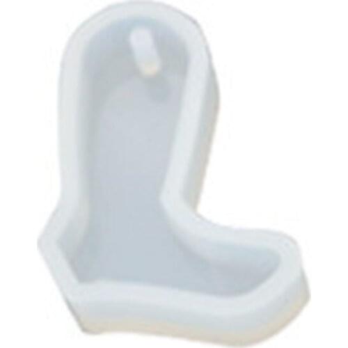 DIY Pendant Key Chain Making Mould UV Resin Decorative Crafts Transparent Silicone Mold Crystal Epoxy Molds with Hole