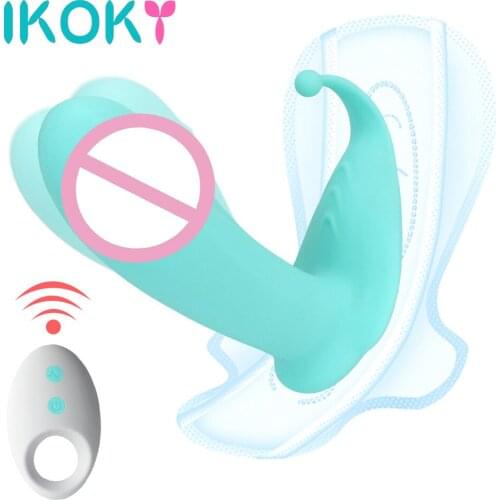 IKOKY Mini G Spot Wearable Panties Vibrator Clitoris Stimulator 10 Speed Dildo Vibrator Sex Toys for Women Adult Couple