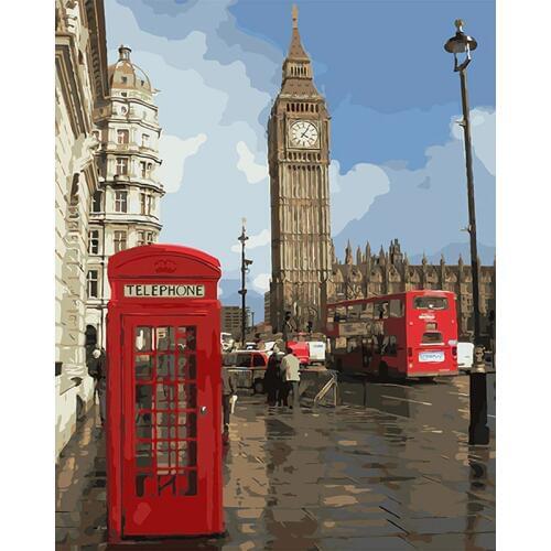 Painting By Numbers DIY Dropshipping 50x65 60x75cm Beautiful London England Landscape Canvas Wedding Decoration Art picture Gift