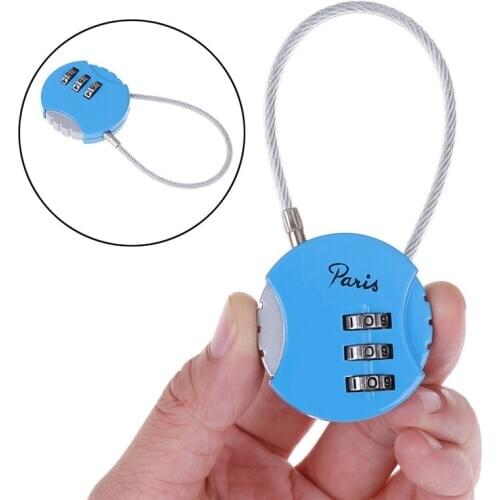 Hot Sale 3Dial Digit Password Combination Padlock Suitcase Luggage Metal Code Lock Mini Coded Keyed Anti-Theft Lock 3.7*9cm New