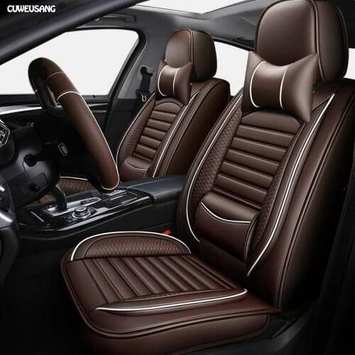CUWEUSANG leather car seat cover set For Mazda All Model mazda 3 5 6 8 CX-5 CX-7 MX-5 cx3 CX-9 CX-4 atenza car seats styling