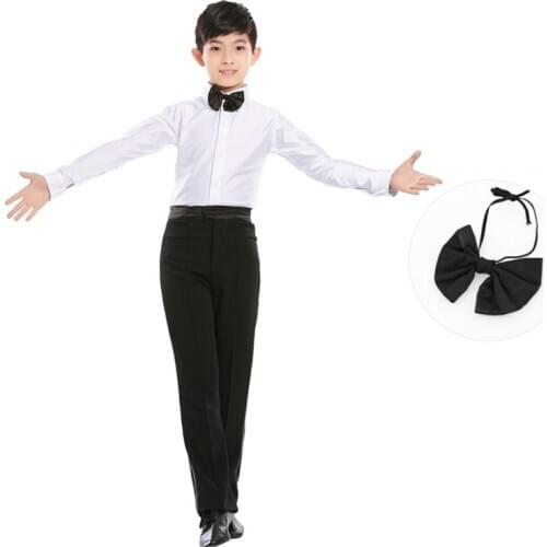 X2005 Boys Latin Dance Costume Childrens Shirt Racing Suit Standard Professional Examination Clothing Teens Performance Wear