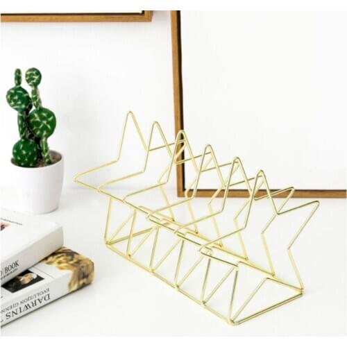 Metal Bookshelf Bookends Book Support Stand Desk Organizer Storage Holder Shelf File Organizer Bookshelf Magazine Rack for Offic