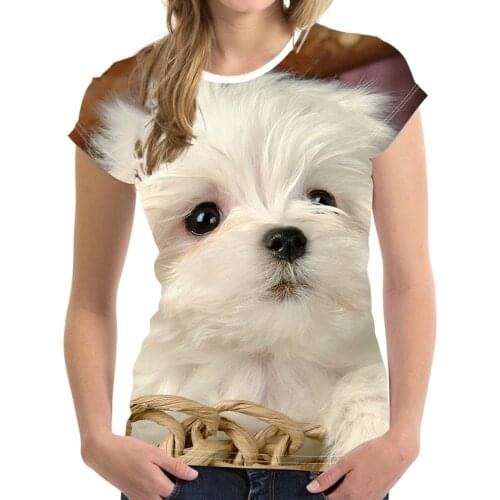 Fashion Tshirts Cotton Women Harajuku Product New Pattern Summer Clothes for Women New Product 2021 Plus Size Dog Hip Hop Blue