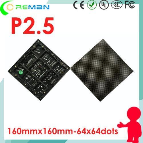 Free shipping CE UL HD video wall led module p2.5 indoor smd2121 hub75 64x64 led module p2.5 p3 indoor