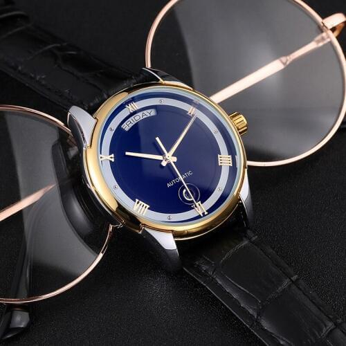 2020 New Automatic Mechanical Hollow-out Watch Waterproof Fashion Double Calendar Mechanical Watch Fashion Mens Choice