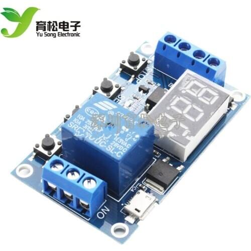 One relay module, delay power off, disconnect, trigger delay, cycle timing circuit switch