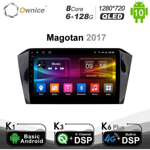 Ownice 10.1" Android 10.0 Octa Core For Volkswagen Magotan 2017 6G+128G DSP 4G LTE SPDIF Car DVD Radio Player GPS Navi DAB+ DVR