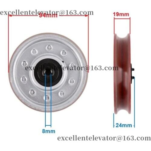 KM601106G01 94*19*6203 94x19x6203 Elevator Door Hanger Roller Use for Kone