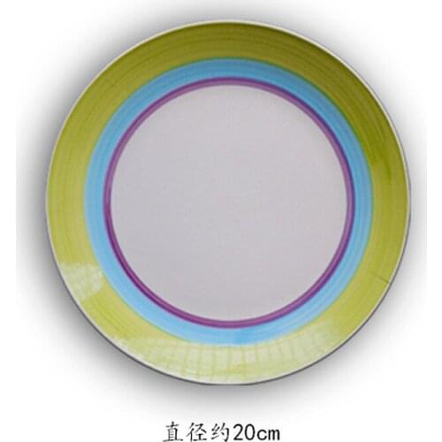 Early spring green pastoral series plate wall design style ceramic hanging plate decorative plate wall hanging plate