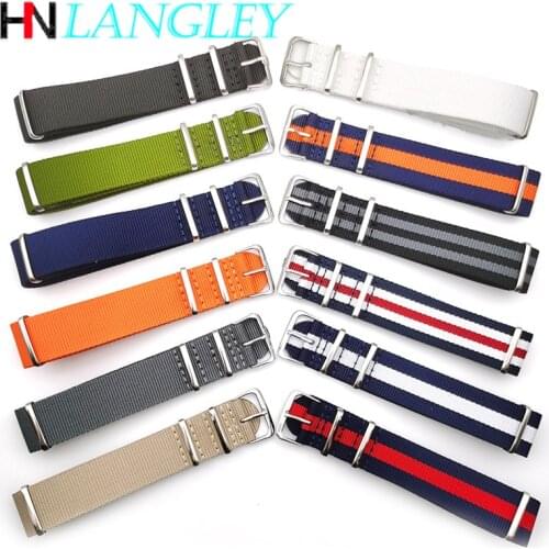 ZULU Nylon Watch Band for DW Watch Nylon Strap Caves Nylon NATO 18mm 20mm 22mm Polyester Long Strip WatchBands
