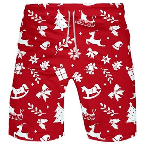 Christmas 3D Printed Beach Shorts Men Fashion Streetwear Shorts 2019 New Arrival Hot Sale Casual Streetwear Summer Wear