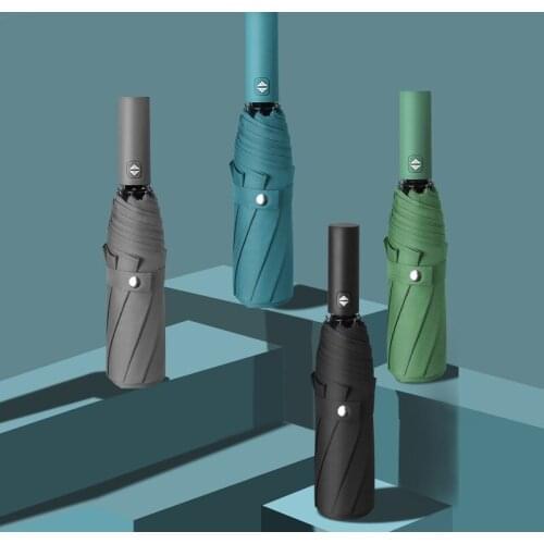 8 Ribs Big Size Wind Resistant Folding Automatic Umbrella Men Auto Luxury Large Windproof Umbrellas Rain For Women Black Coating