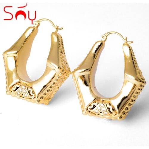 Sunny Jewelry Fashion Earrings New Design Hoop Earrings For Women High Quality Zircon Exquisite Stereoscopic Classic Party