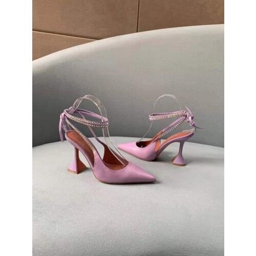 Womens Shoes Karma Crystal Embellished Pumps Genuine Leather Real Photos