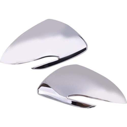 1 Pair Side Rear View Mirror Cover Trim Cap Shell Silver ABS Fit For Hyundai Elantra 2017 2018 2019