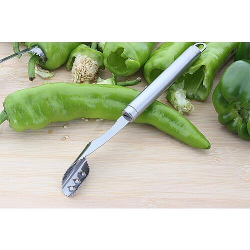 1PC Stainless Steel High quality Barbecue Stainless Chili Pepper Corer Jalapeno Corer Pepper Corer Kitchen Cooking Tools KX 268
