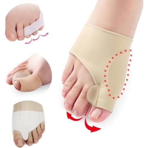 10-1Pair Soft Silicone Gel Toe Separator Finger Straighter Orthopedic Hallux Valgus Corrector Thumb Bunion Spacer Pedicure Foot