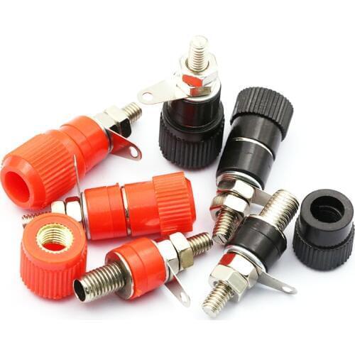 10PCS Terminal Blocks JS-910B JS-919 4mm Amplifier Terminal Connector Binding Post Banana Plug Jack Mount