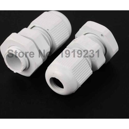 10PCS PG13.5 6-12MM Waterproof Nylon Cable Gland No Waterproof Gasket Plastic Cable Gland