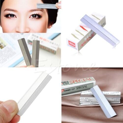 10 pcs Professional Beauty Eyebrow Makeup Tool Women Eybrow Razor Blades