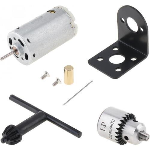 395 Motor Bench Drill with 0.1-4mm JTO Chuck and Hard Mounting Bracket Lathe Press Motor Tool Set