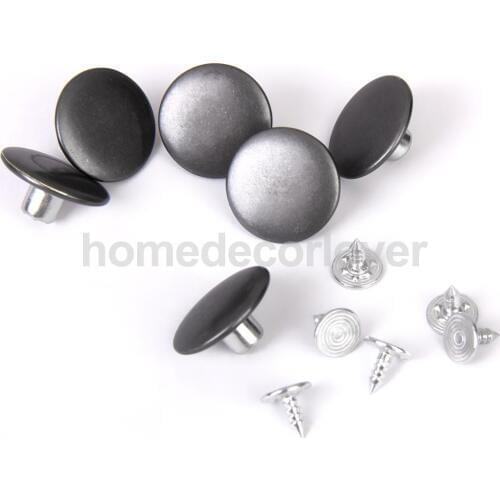 6 Sets 20mm Denim Jeans Craft Buttons Stud Hammer On No Sew Antique Silver