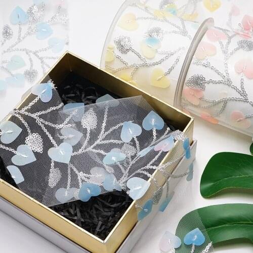 75mm 25Yard Golden Dotted Tulle Glitter Ribbon Organza Mesh Fabric Belt DIY Craft Accessories Hair Clip Bow Cake Topper Supplies