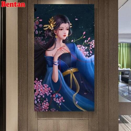 DIY Diamond Painting Fantasy Flower Girl, fashion Top Gift,diamond Embroidery Classical beauty 5d mosaic Diamond hand needlework