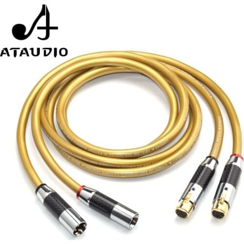 ATAUDIO Cardas 5C Copper HIFI XLR Cable Pure OCC HIFI Dual XLR Male to Female Interconnect Cable