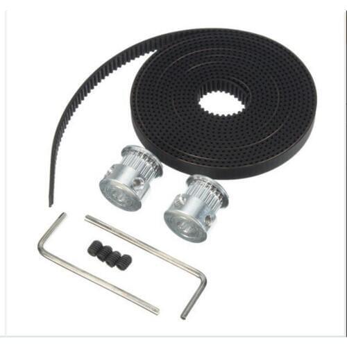 DuoWeiSi 3D Printer Parts RepRap GT2 20T 5mm Bore Pulley 2M Timing Belt Kit For 3D Printer Prusa