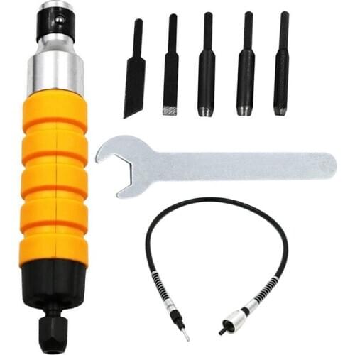 Hot Electric Chisel Wood 1PCS Chisel Carving Tool Set Furniture Wood Carving Tool +5 Carving Tips Wrench Flexible Flex Shaft