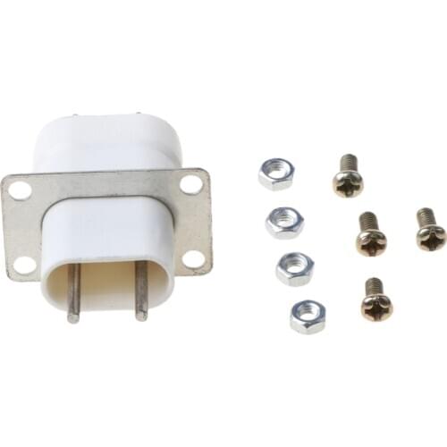 Home Electronic Microwave Oven Magnetron Filament 4 Pin Socket Converter White