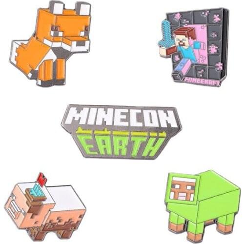 HOSENG Cartoon Game Alloy Badge Fashion Lapel Backpack Enamel Jewelry Pin Clothes Badges Funny Brooch Green Color HS_548