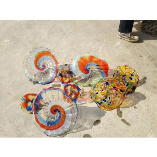 Art Decoration Luxury Sea Style Murano Glass Plates Wall Art