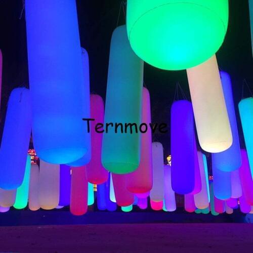 Inflatable LED Glowing Pillar for event Inflatable lighting Pillar inflatable hanging intrack tube Funny Play Sandbag Shape Ball