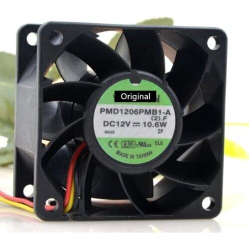 Original new 100% working 6038 dual ball bearing fan 12V 10.6W server PMD1206PMB1-A