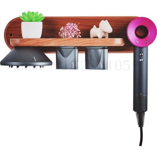 Applicable To Dyson Blower Bracket Wall Hanging, Drilling Free Blower Rack, Dyon Solid Wood Receiving Rack