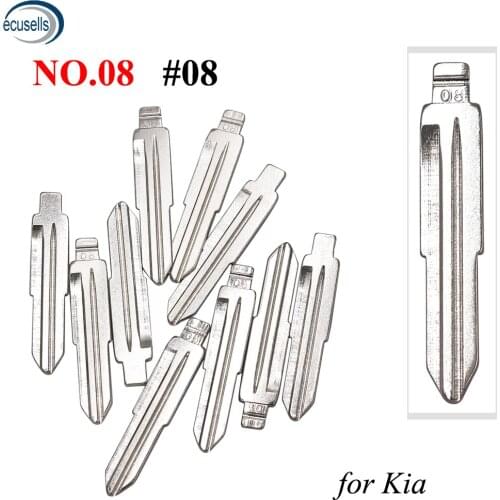 10PCS, NO.08 KD/Xhorse Blank Key For Kia Flip Key Blade #08