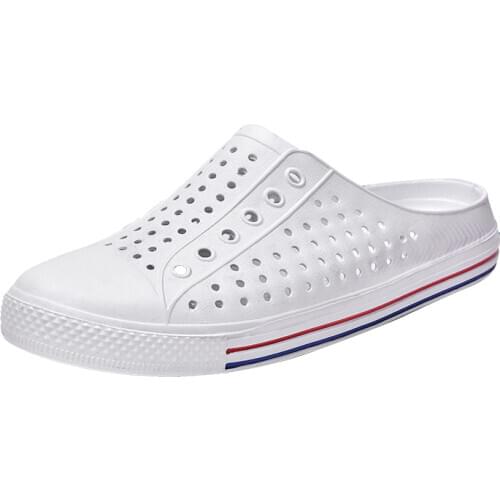 Men Sandals Crocks Summer Hole Shoes Crok Garden Shoes Lightweight and Non-slip Girl Crocse Beach Flat Seaman Sandals