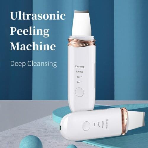 Rechageable Skin Scrubber Ultrasonic Deep Clean Peeling Shovel Blackhead Removal Facial Pore Clean Facial Massager Skin CareTool