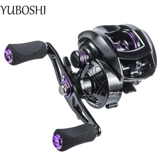 YUBOSHI New Baitcasting Reel 7.2:1Gear Ratio Max Drag 8kg Left Right Hand EVA Grip Hollow Design Spool Fishing Reel